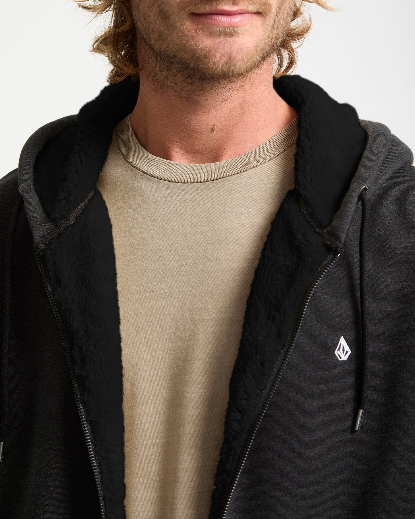 Sweat À Capuche Zippé Single Stone - Heather Black