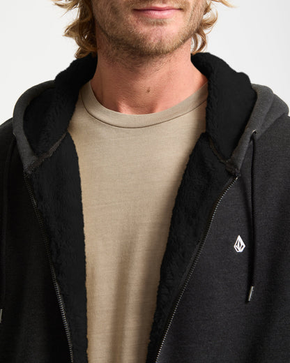 Sweat À Capuche Zippé Single Stone - Heather Black