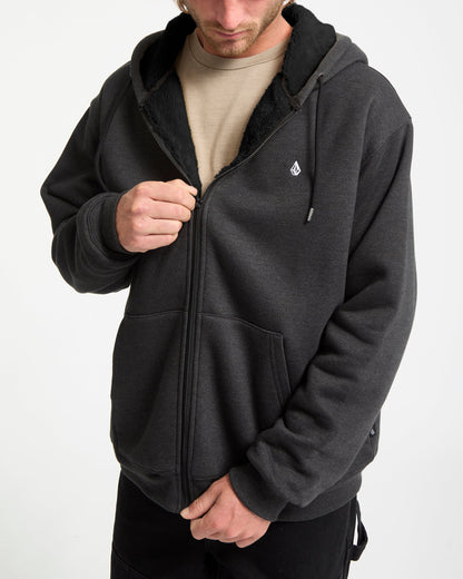 Sweat À Capuche Zippé Single Stone - Heather Black