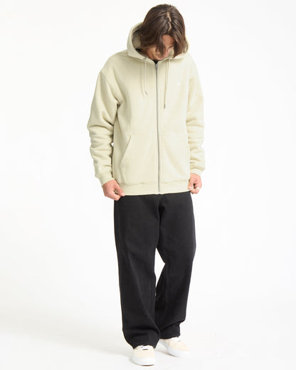 Sweat À Capuche Zippé Single Stone - Light Beige