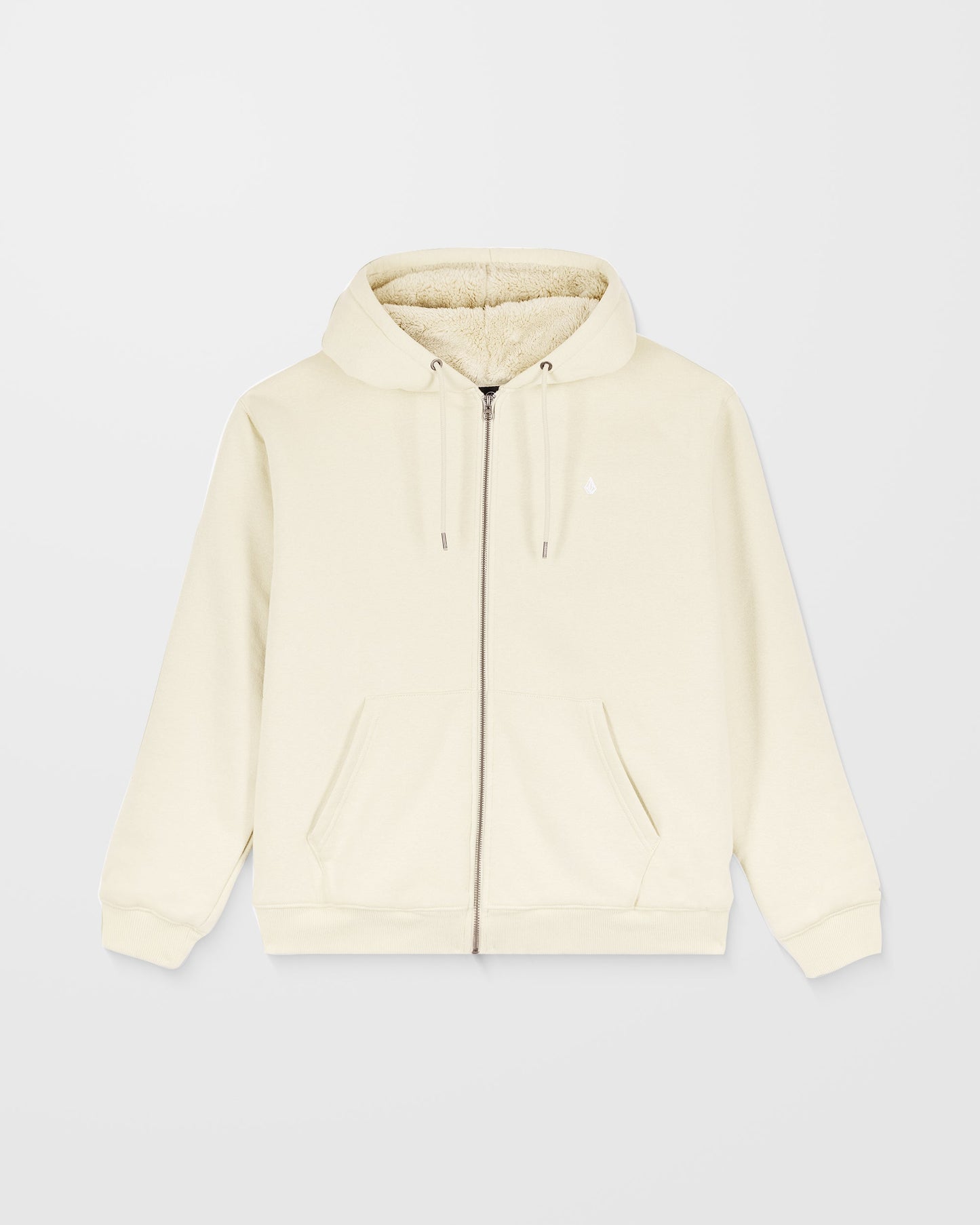 Sweat À Capuche Zippé Single Stone - Light Beige