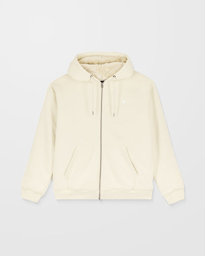 Sweat À Capuche Zippé Single Stone - Light Beige
