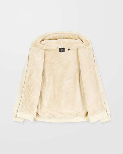 Sweat À Capuche Zippé Single Stone - Light Beige