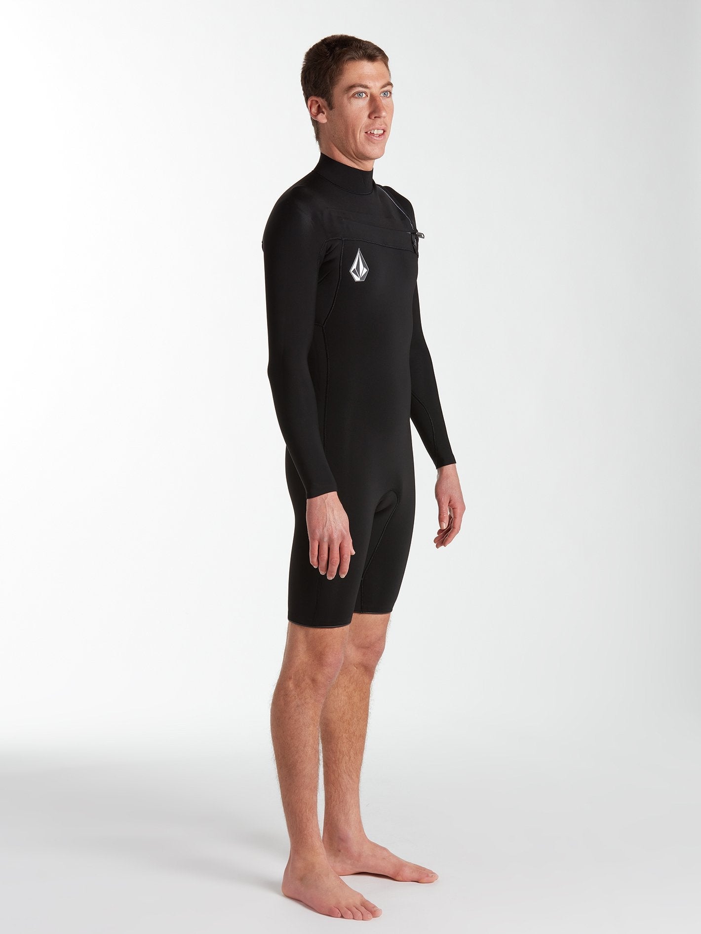 Modulator 2/2 mm mid-season long-sleeved wetsuit with chest zip - BLACK