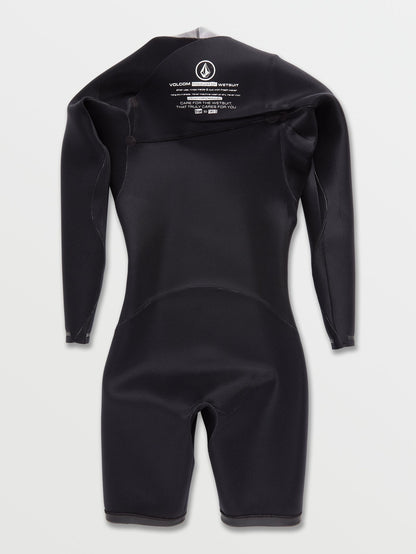 Modulator 2/2 mm mid-season long-sleeved wetsuit with chest zip - BLACK