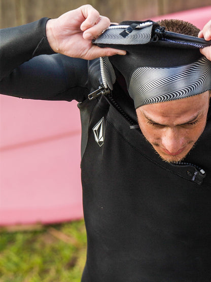 Modulator 2/2 mm mid-season long-sleeved wetsuit with chest zip - BLACK