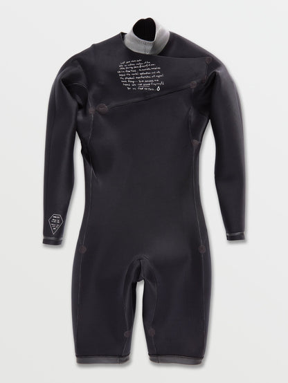 Modulator 2/2 mm mid-season long-sleeved wetsuit with chest zip - BLACK