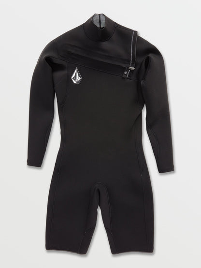 Modulator 2/2 mm mid-season long-sleeved wetsuit with chest zip - BLACK
