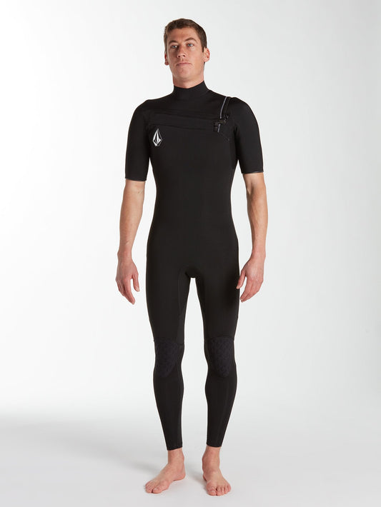 Combinaison Modulator 2/2 mm de mi-saison à manches courtes et zip poitrine - BLACK