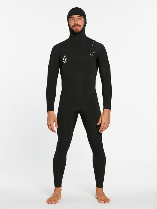 MODULATOR 4/3MM HOODED CHEST ZIP WETSUIT - BLACK