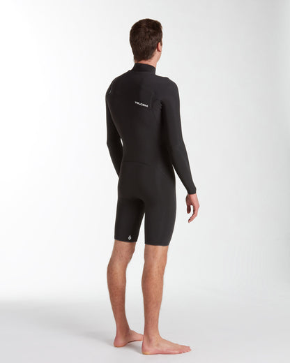 2/2 mm Langarm-Surf-Neoprenanzug – SCHWARZ
