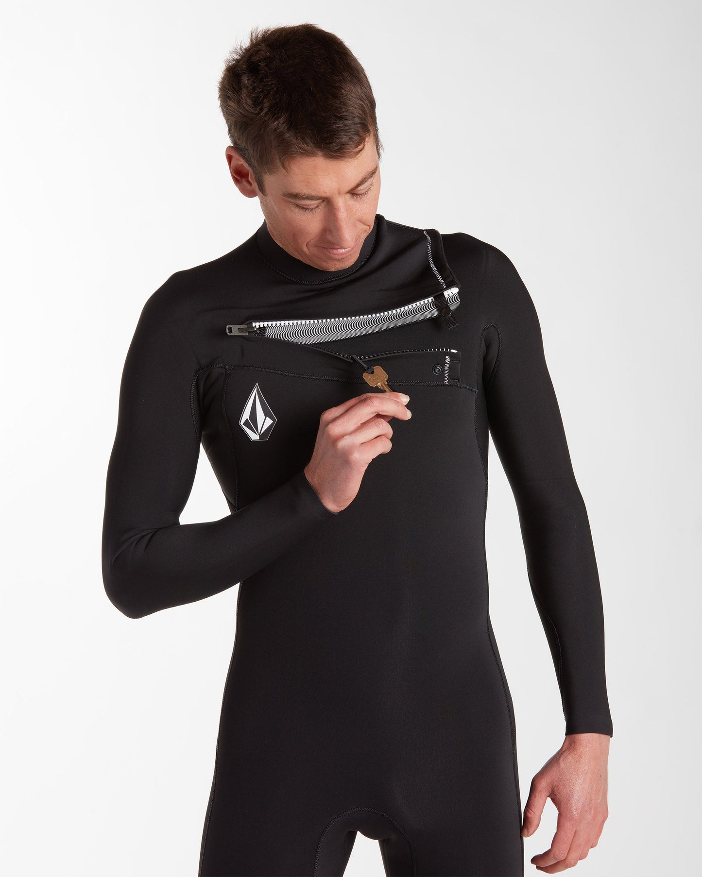 2/2 mm Langarm-Surf-Neoprenanzug – SCHWARZ