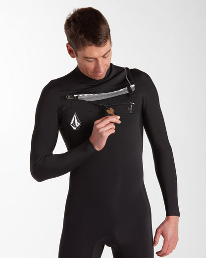2/2 mm Langarm-Surf-Neoprenanzug – SCHWARZ