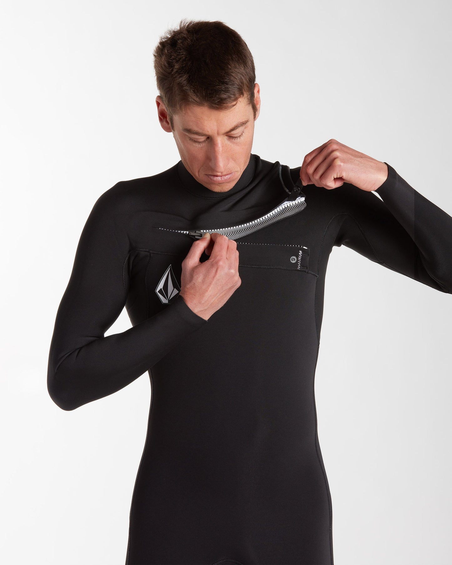 2/2 mm Langarm-Surf-Neoprenanzug – SCHWARZ