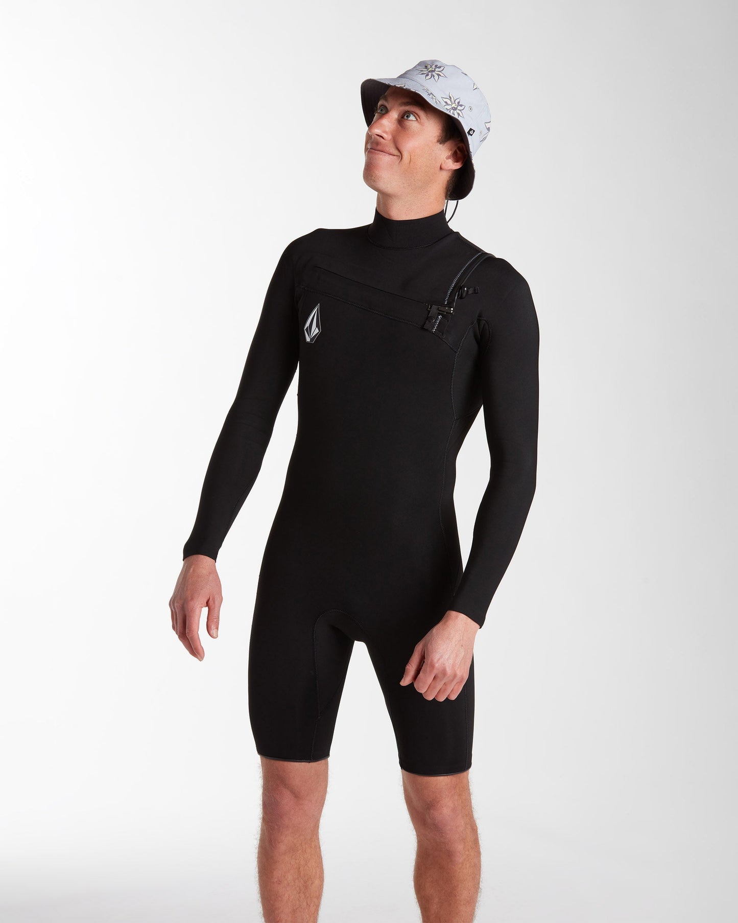 2/2 mm Langarm-Surf-Neoprenanzug – SCHWARZ