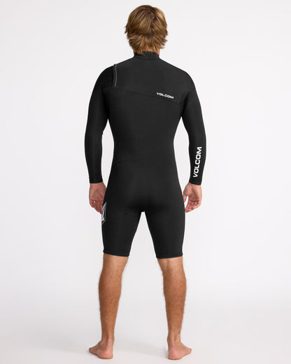 2/2 mm Langarm-Surf-Neoprenanzug – SCHWARZ