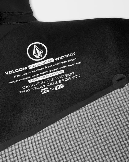 Combinaison De Surf Modulator À Capuche 4/3 Mm Zippée Poitrine - Black