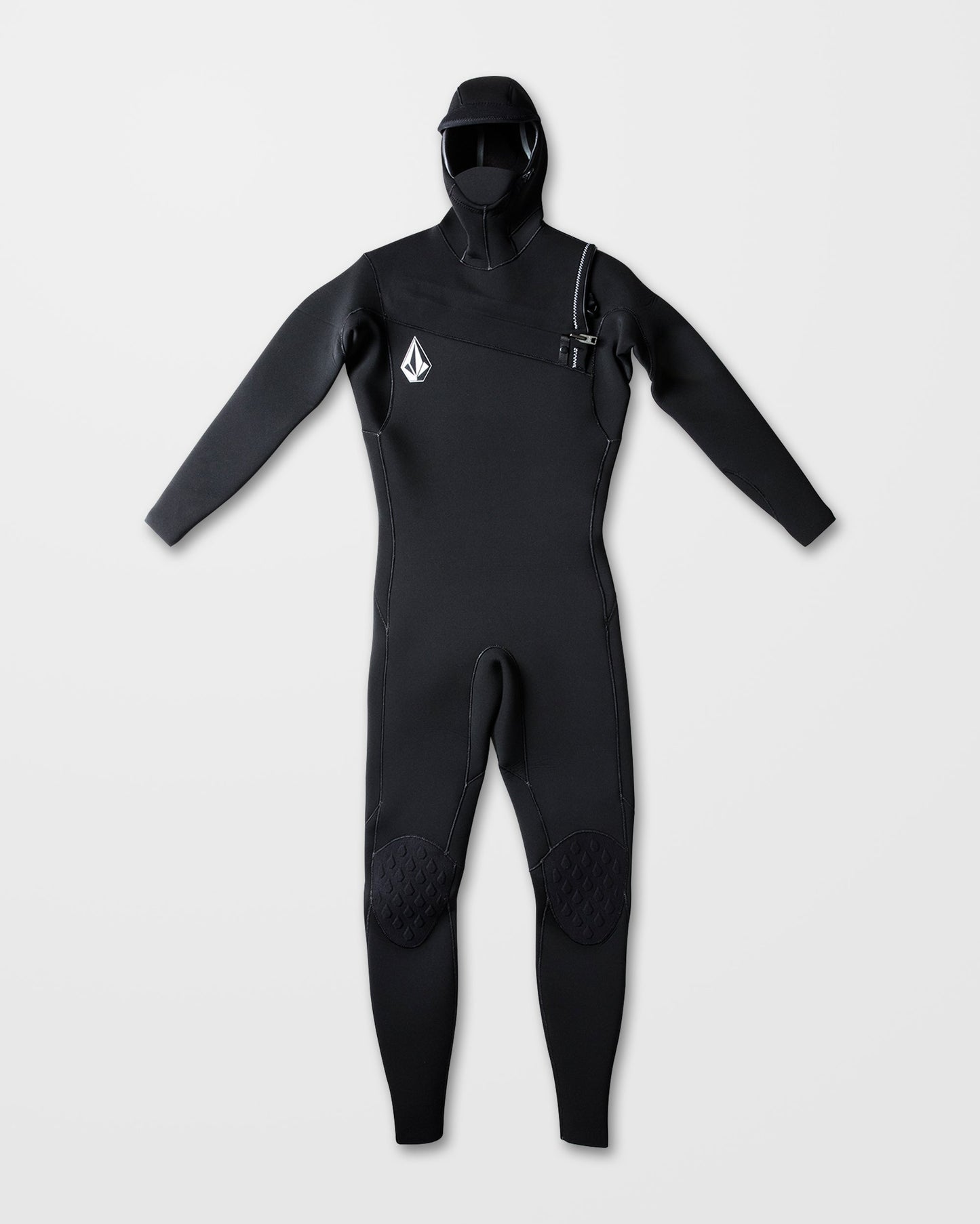Combinaison De Surf Modulator À Capuche 4/3 Mm Zippée Poitrine - Black