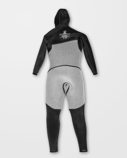 Combinaison De Surf Modulator À Capuche 4/3 Mm Zippée Poitrine - Black
