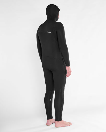 Combinaison De Surf Modulator À Capuche 4/3 Mm Zippée Poitrine - Black
