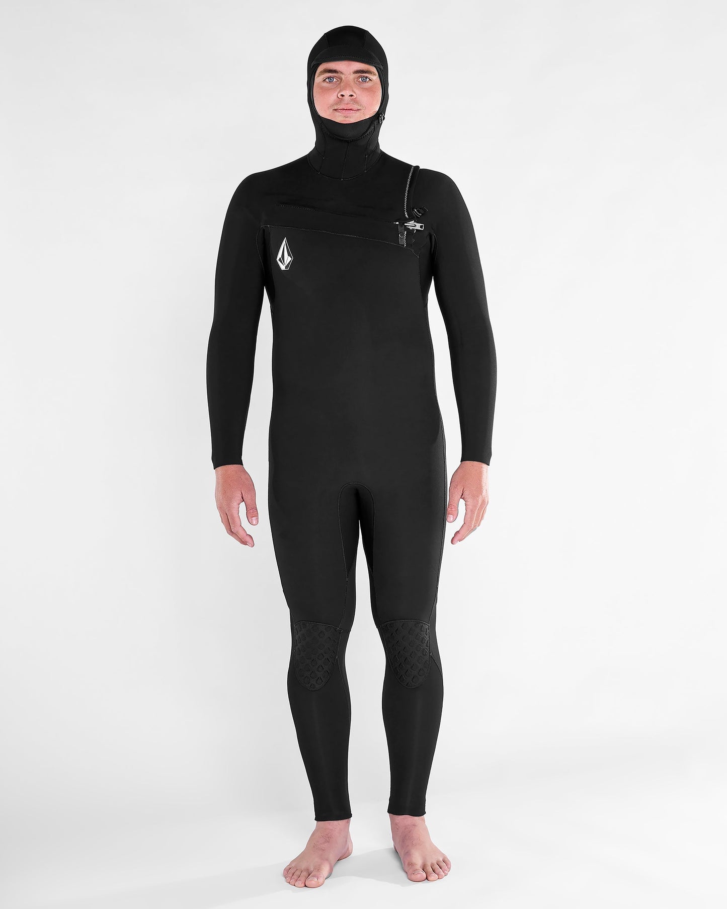 Combinaison De Surf Modulator À Capuche 5/4/3 Mm Zippée Poitrine - Black