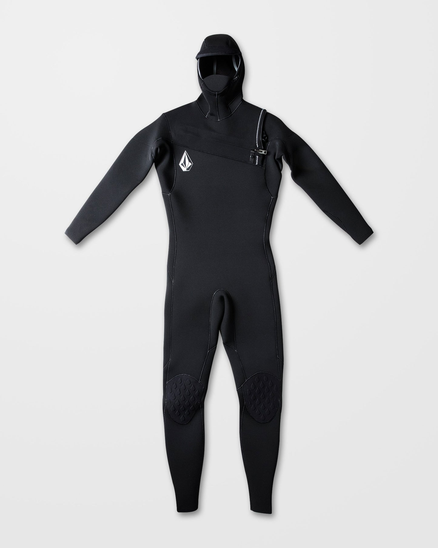 Combinaison De Surf Modulator À Capuche 5/4/3 Mm Zippée Poitrine - Black