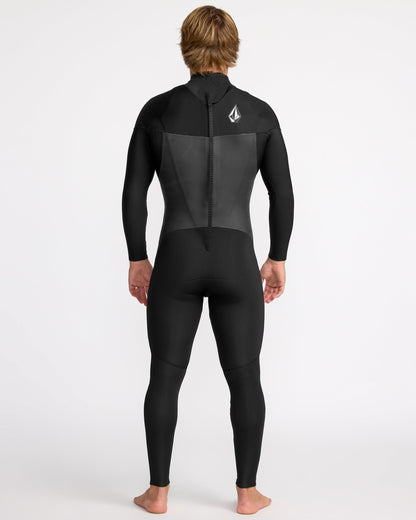 Combinaison De Surf Modulator Intégrale 3/2 Mm Manches Longues Zippée Au Dos - Black
