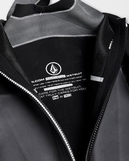 Combinaison De Surf Modulator Intégrale 3/2 Mm Manches Longues Zippée Au Dos - Black