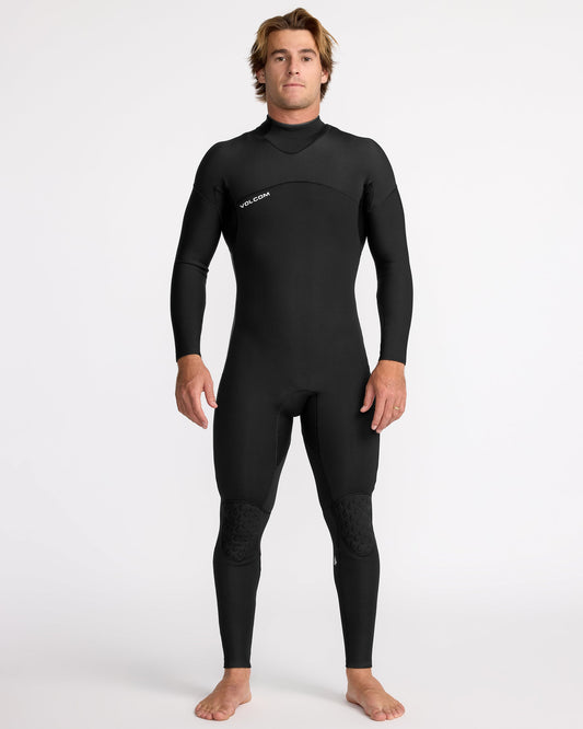 Combinaison De Surf Modulator 4/3 Mm Manches Longues Zippée Au Dos - Black