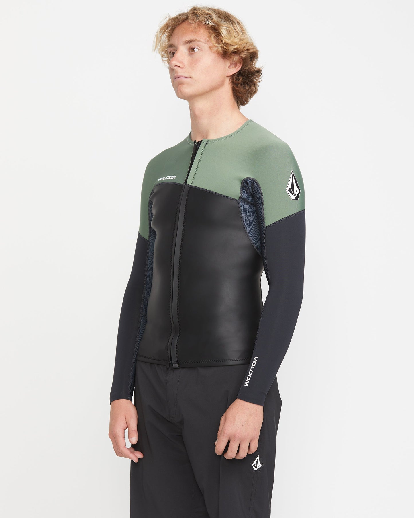 1,5 mm Neoprenjacke mit Reißverschluss - Helloliv