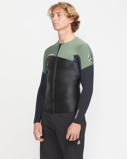 1,5 mm Neoprenjacke mit Reißverschluss - Helloliv