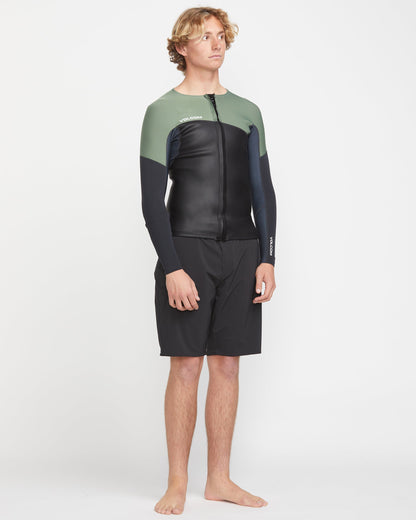 1,5 mm Neoprenjacke mit Reißverschluss - Helloliv