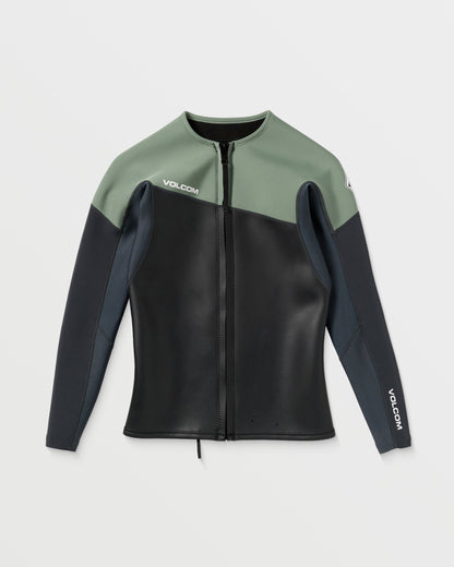 1,5 mm Neoprenjacke mit Reißverschluss - Helloliv