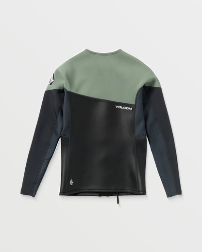 1,5 mm Neoprenjacke mit Reißverschluss - Helloliv