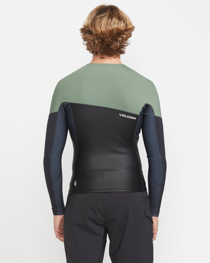1,5 mm Neoprenjacke mit Reißverschluss - Helloliv
