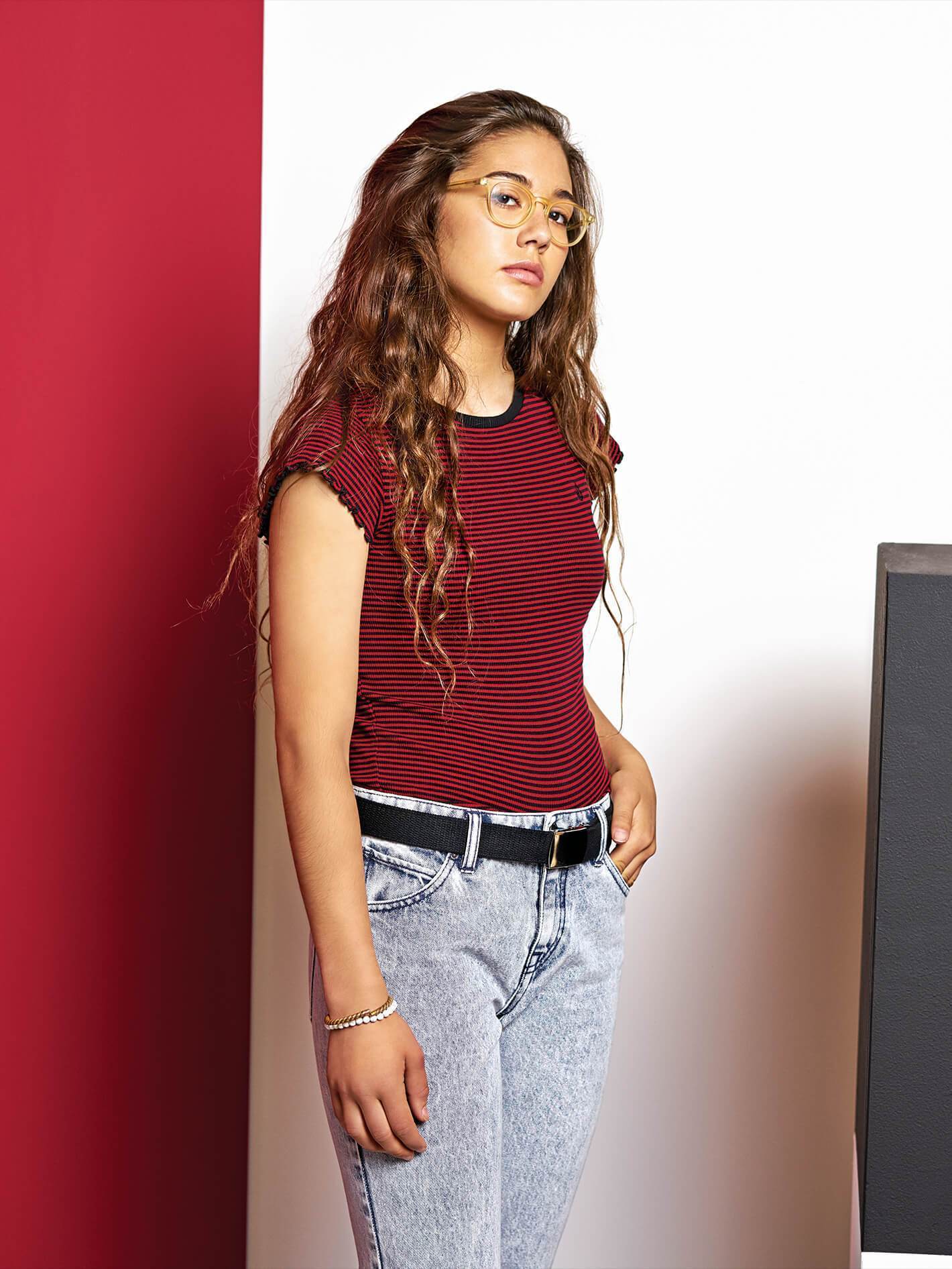 T-shirt Colder Shoulder - Chili Red