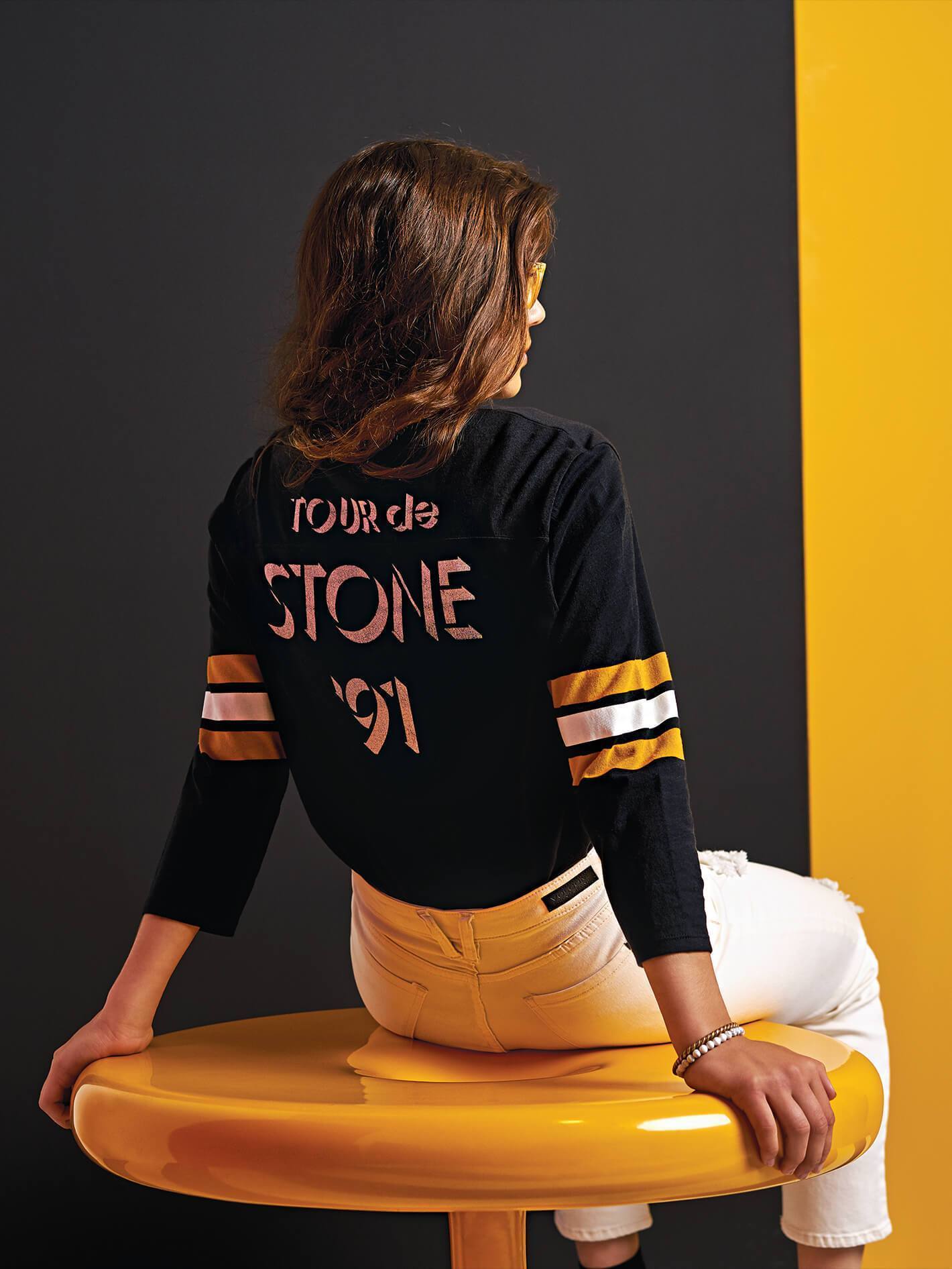 T-shirt manches 3/4 Outta Here - Black