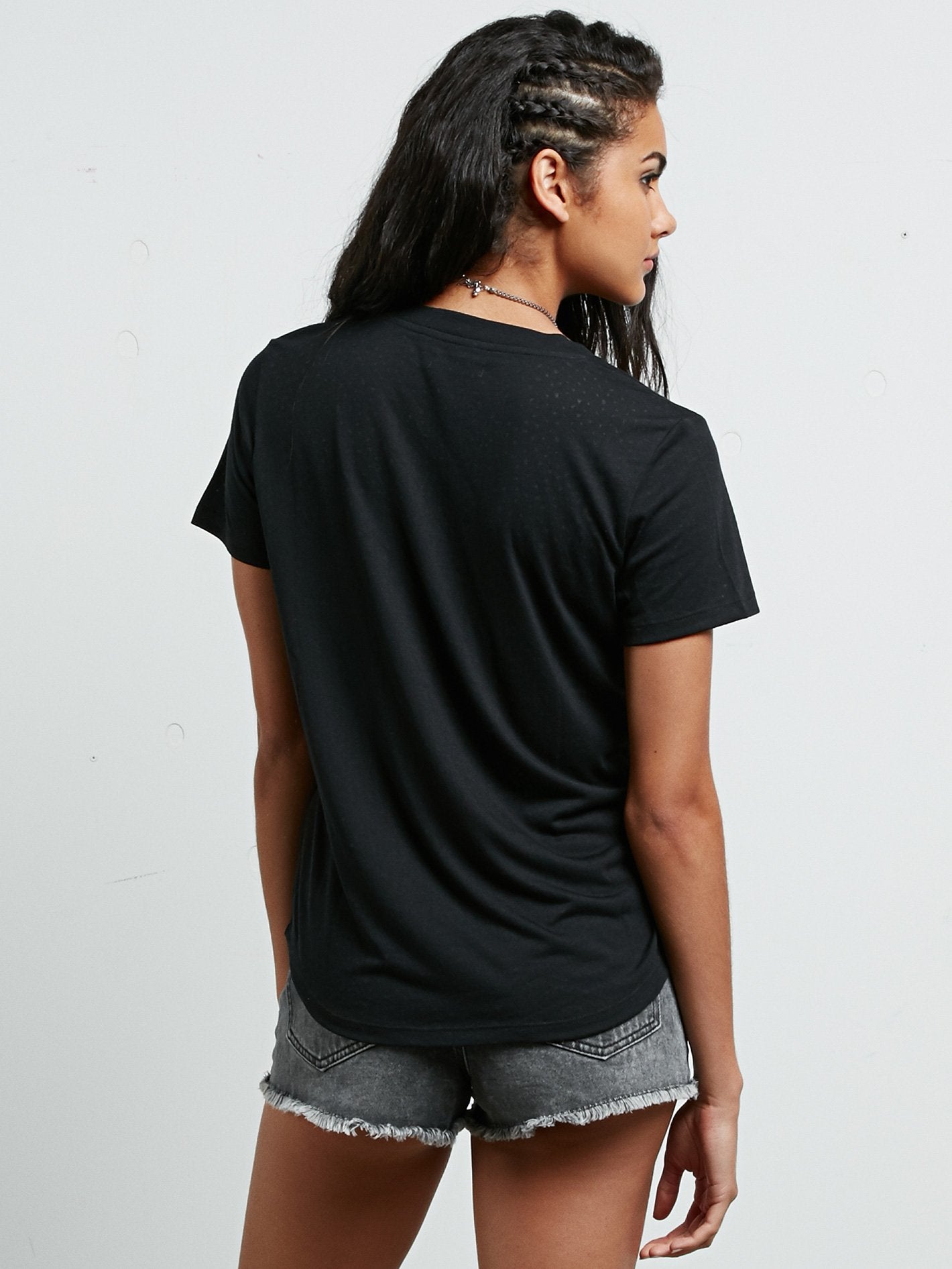 Mix A Lot T-Shirt mit V-Ausschnitt - Schwarz