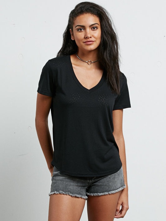 T-shirt col V Mix A Lot - Black