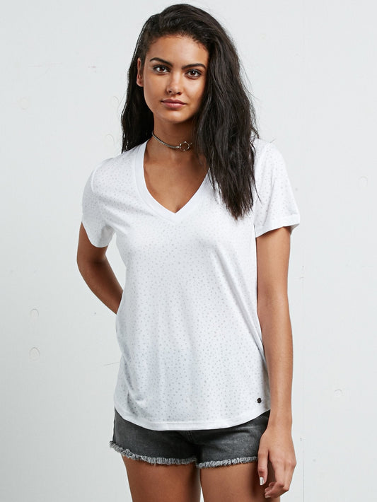 T-shirt col V Mix A Lot - White