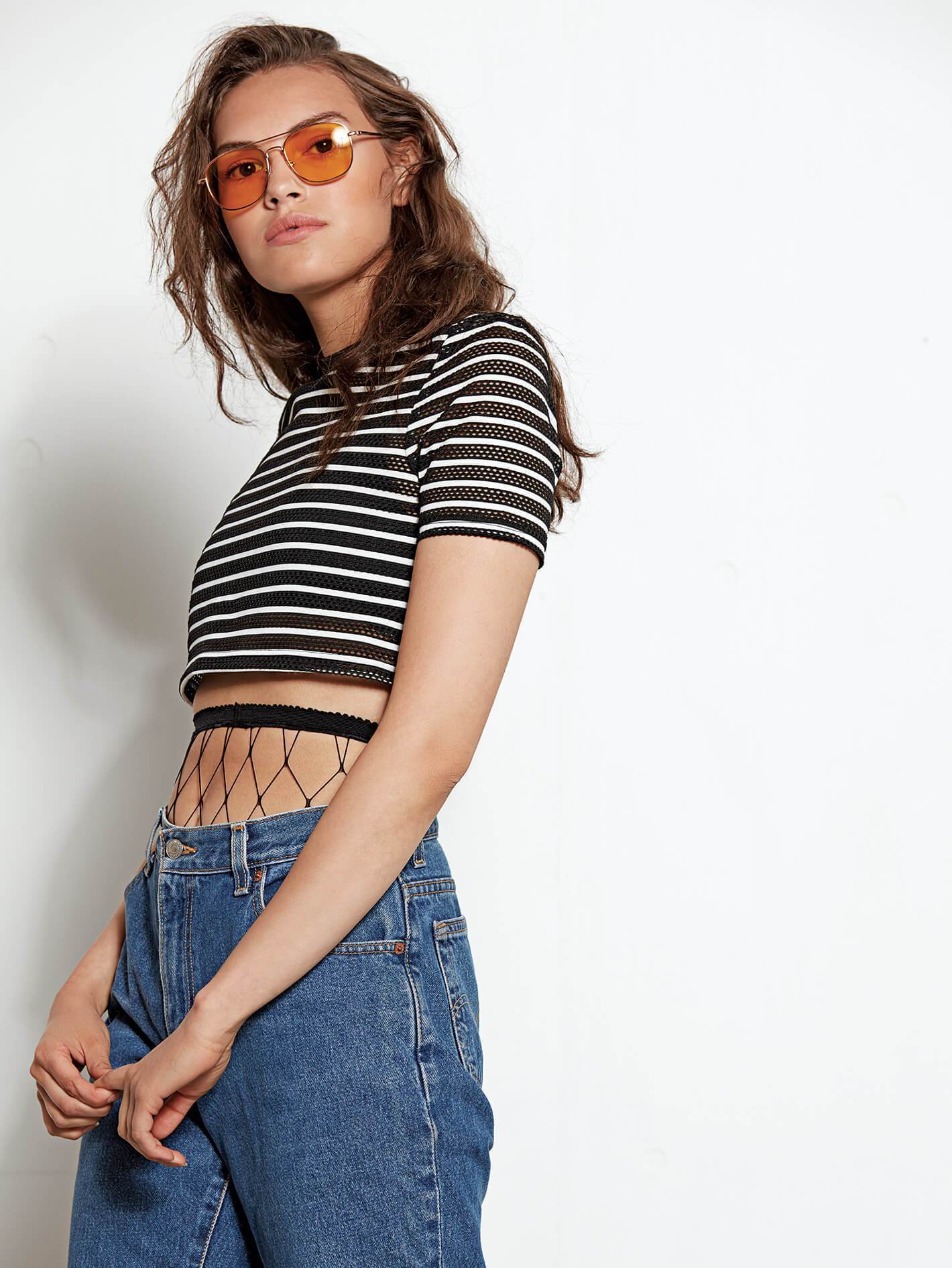 Stripe Row Short Sleeve T-Shirt - Black Combo