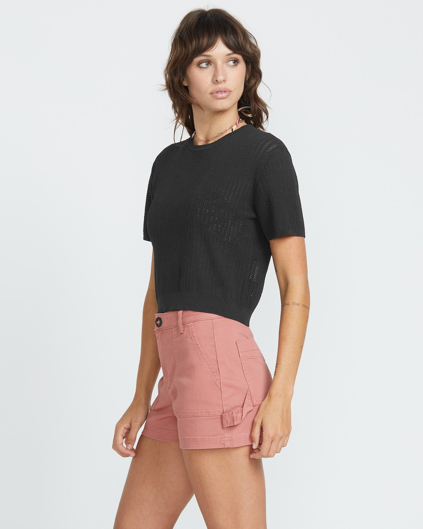 Meshy Beach T-Shirt - SCHWARZ