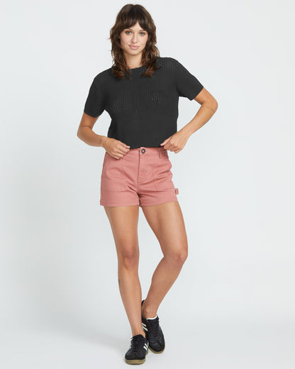 Meshy Beach T-Shirt - SCHWARZ