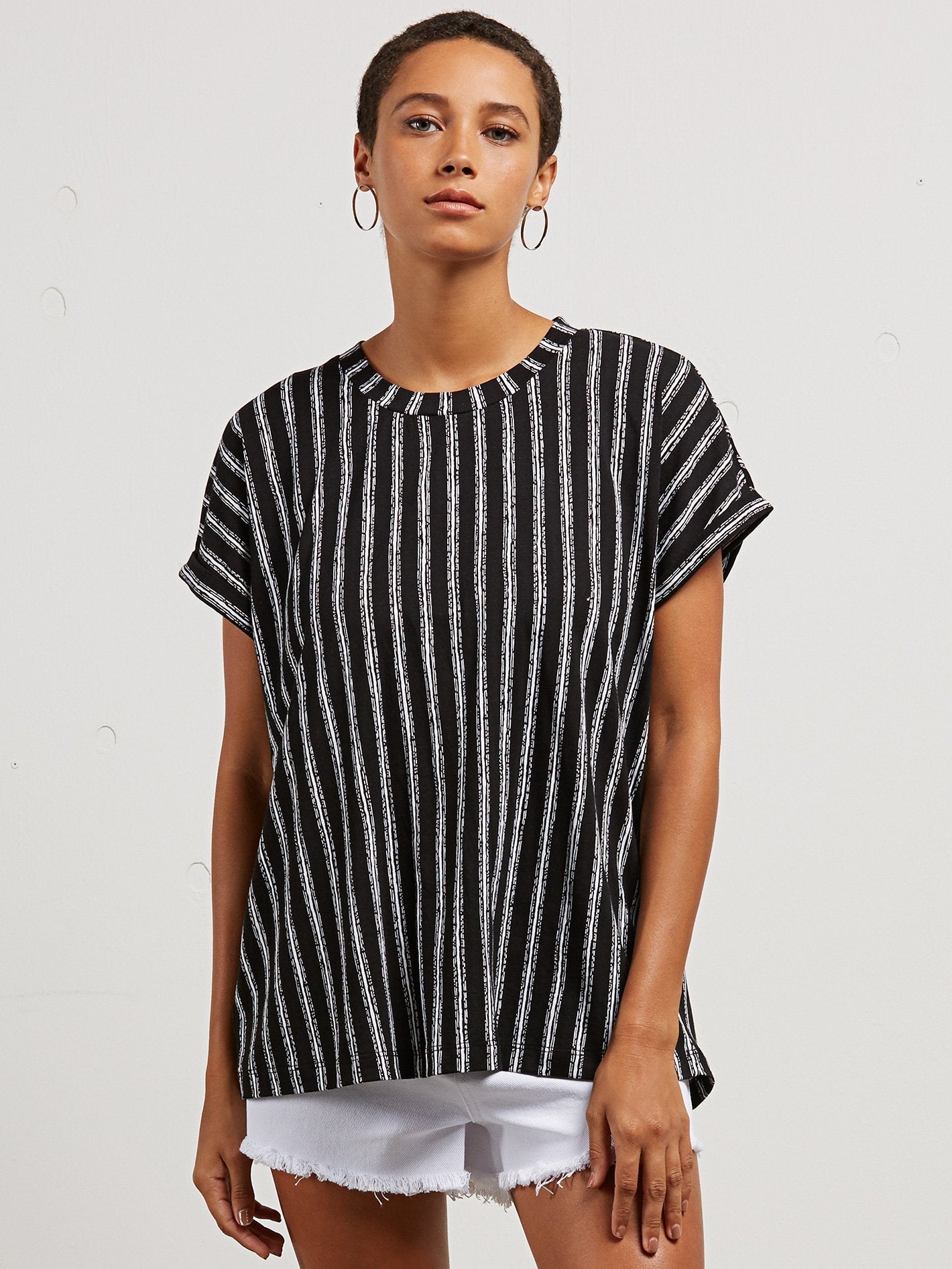 T-Shirt Manches Courtes Boraborado - Black White