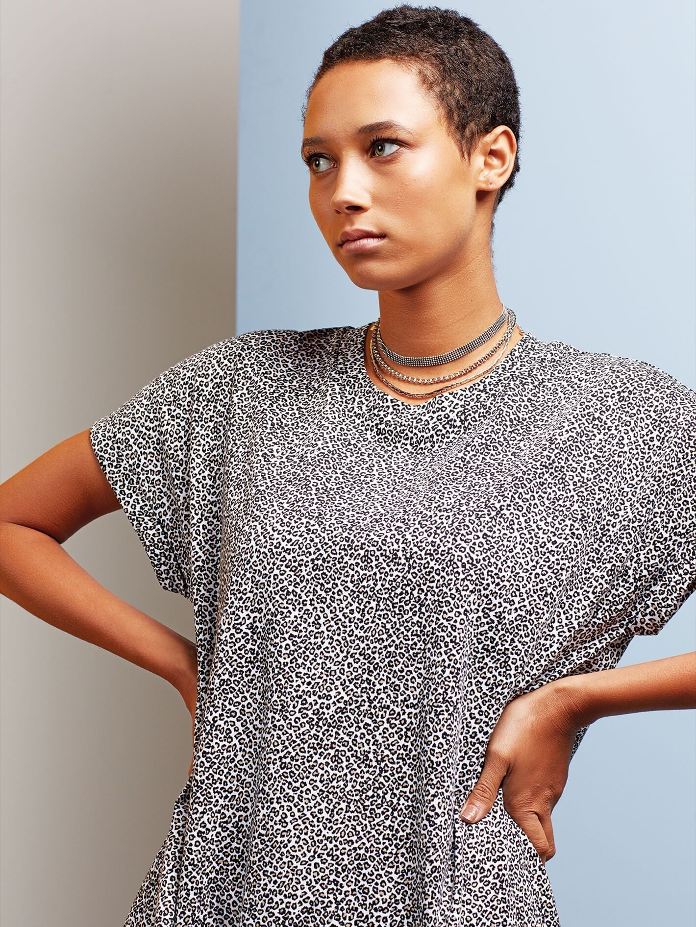 T-Shirt Manches Courtes Boraborado - Leopard