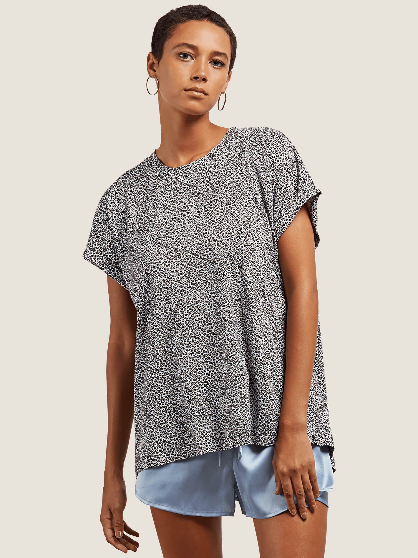 T-Shirt Manches Courtes Boraborado - Leopard