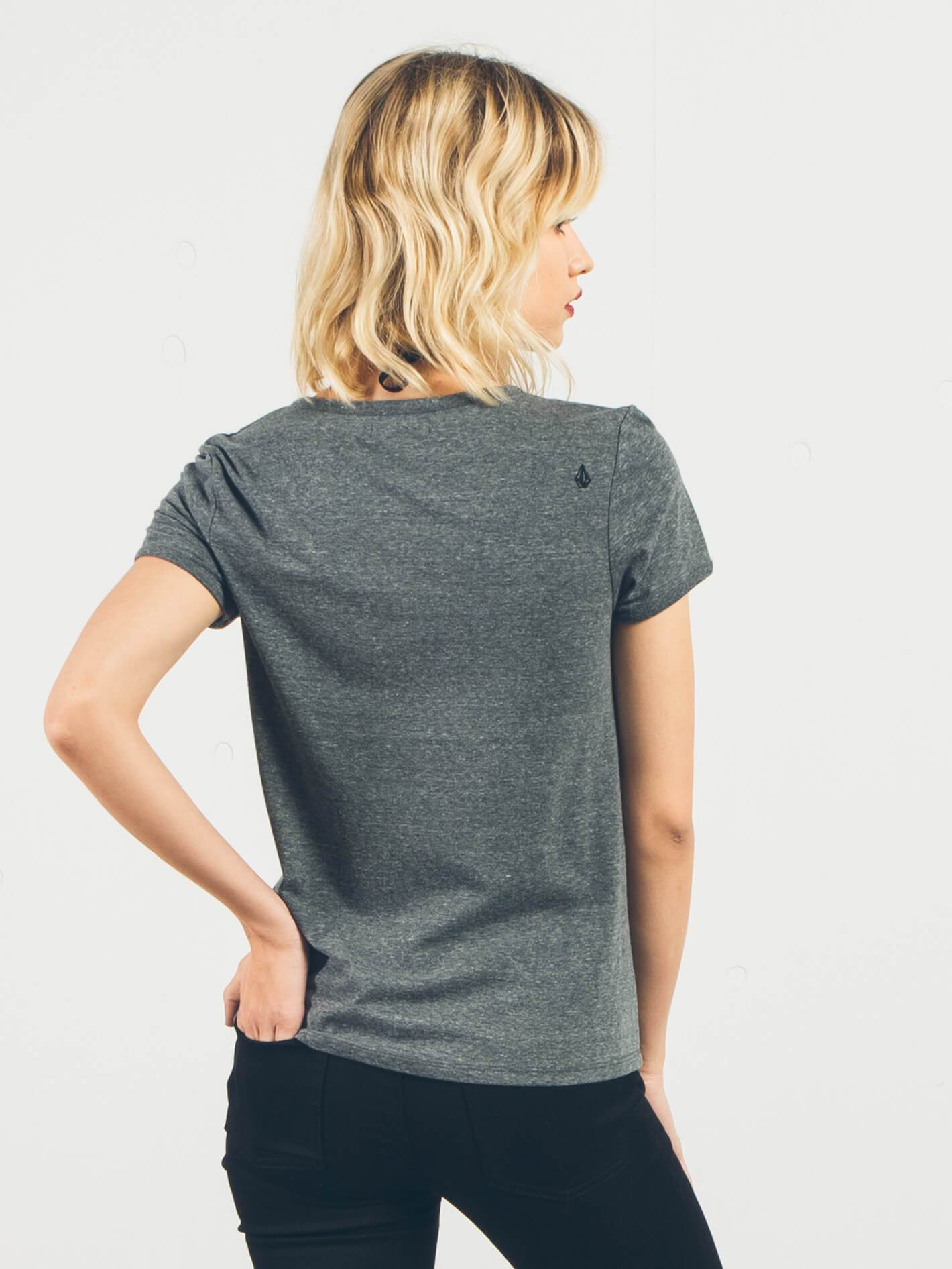 T-shirt à manches courtes Stayin High Ringer - Charcoal