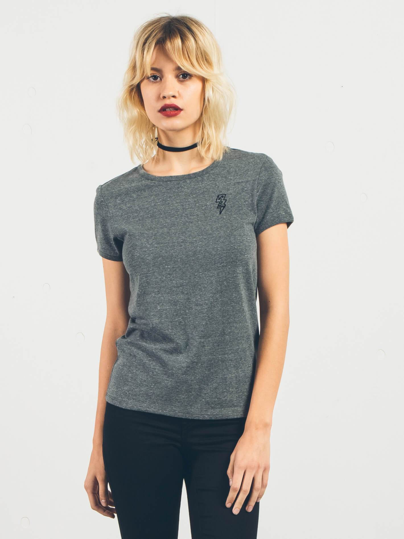 T-shirt à manches courtes Stayin High Ringer - Charcoal