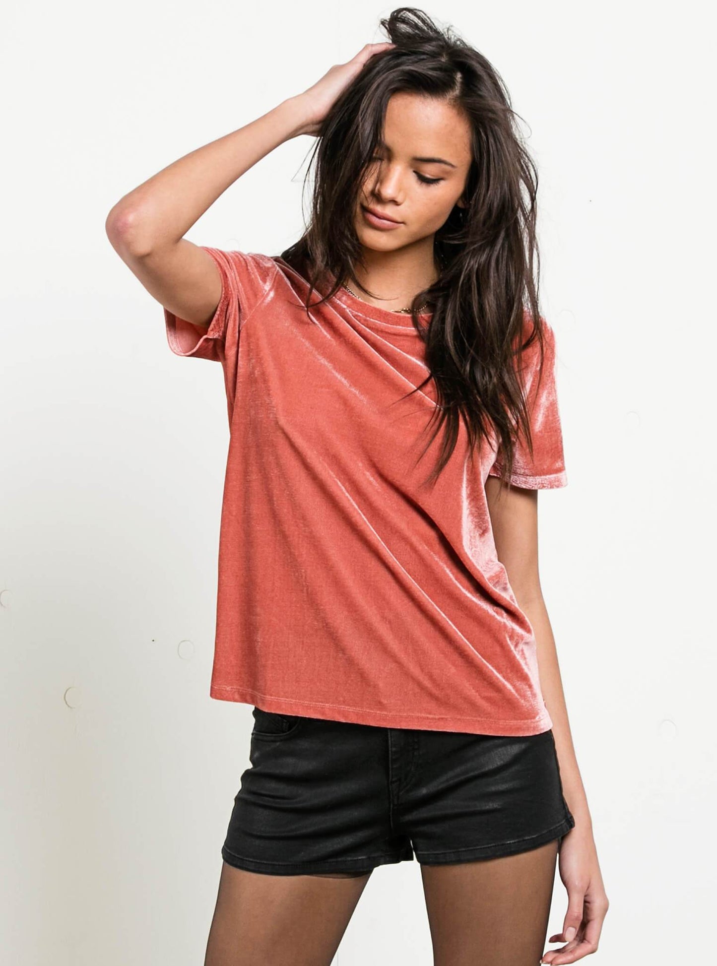 You In Velvet Top - Mauve