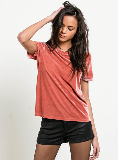 You In Velvet Top - Mauve